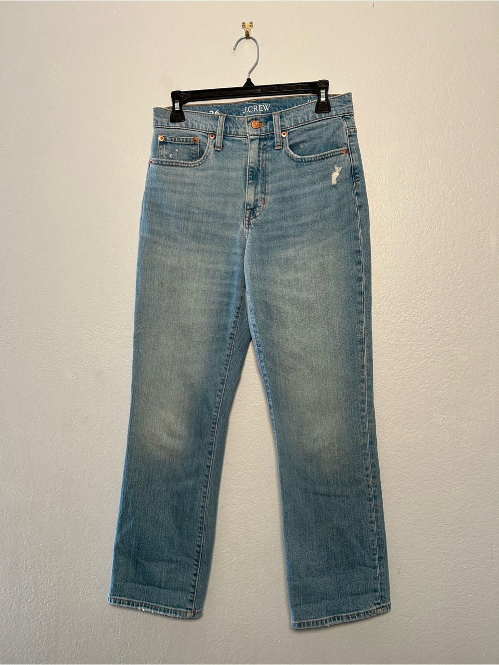 J. Crew Women's Medium Wash Straight-Leg Boyfriend Jeans size 26